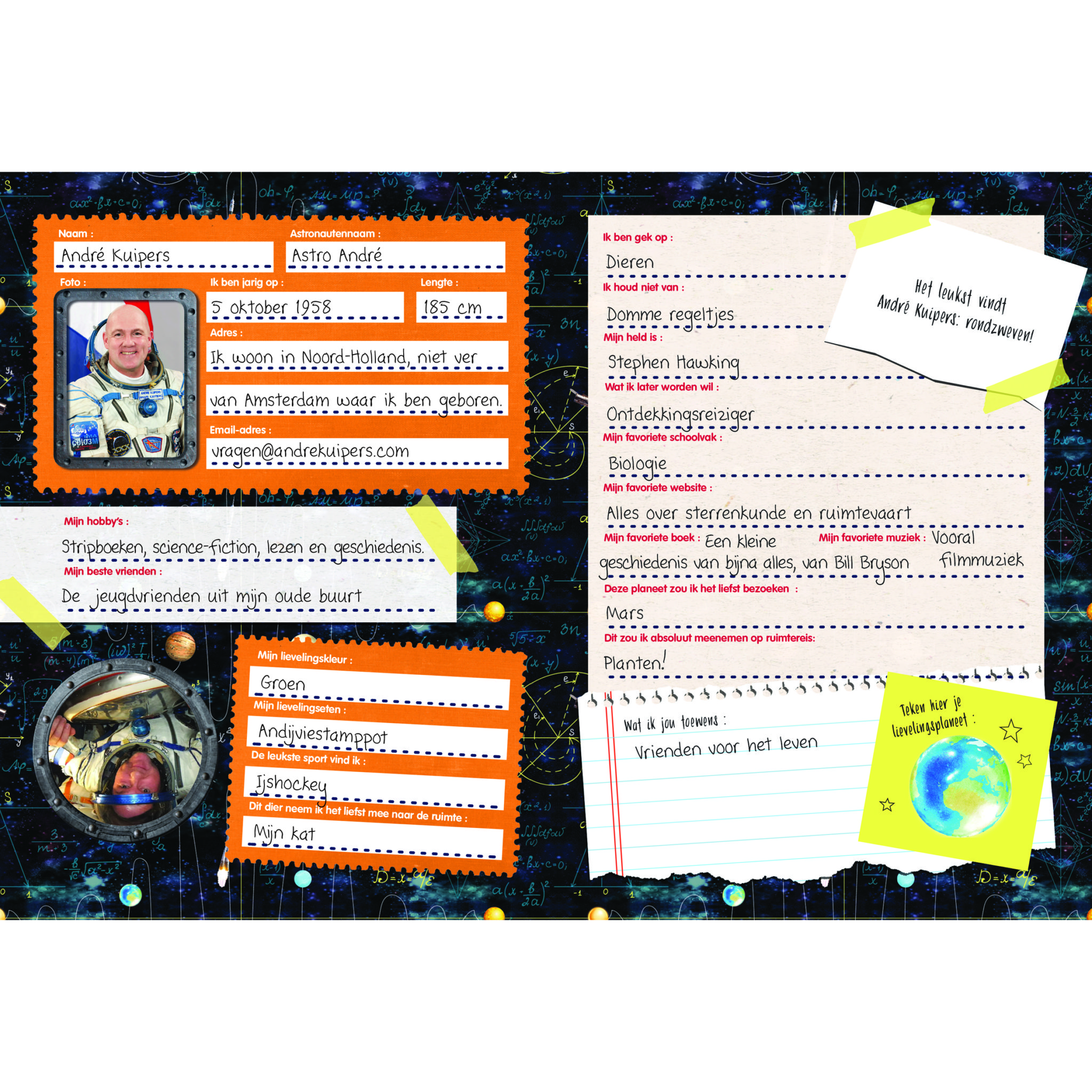 Het enige echte astronauten vriendenboek - Afbeelding 2